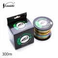 300m Wholesale price PE colourful braided wire 8x colourful braided fishing line 4