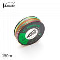 150m Wholesale price PE colourful braided wire 8x colourfu braided fishing line 2