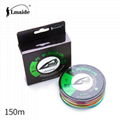 150m Wholesale price PE colourful braided wire 8x colourfu braided fishing line 4