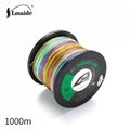 1000m Wholesale price PEcolourful braided wire 8x colourful braided fishing line 2