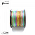 1000m Wholesale price PEcolourful braided wire 8x colourful braided fishing line 3