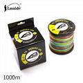 Wholesale price PE colourful braided wire 4x colourful fishing line 4