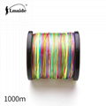 Wholesale price PE colourful braided wire 4x colourful fishing line 5