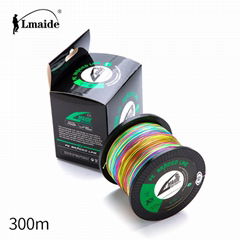 300m Wholesale price PE colourful braided wire 8x colourful braided fishing line