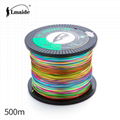 500m Wholesale price PE colourful braided wire 8x colourful braided fishing line 4