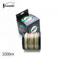 1000m Wholesale price PEcolourful braided wire 8x colourful braided fishing line 1
