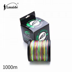 1000m Wholesale price PEcolourful braided wire 8x colourful braided fishing line