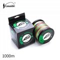 1000m Wholesale price PEcolourful braided wire 8x colourful braided fishing line 5