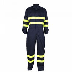 Offshore Anti-flame work coveralls with reflective tape