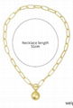 gold and silver ball pendant necklace with big chain 3