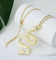 Fashion jewelry 2020 dragon pendant necklace with gold and silver color chain 3