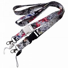 Heat transfer printing lanyards