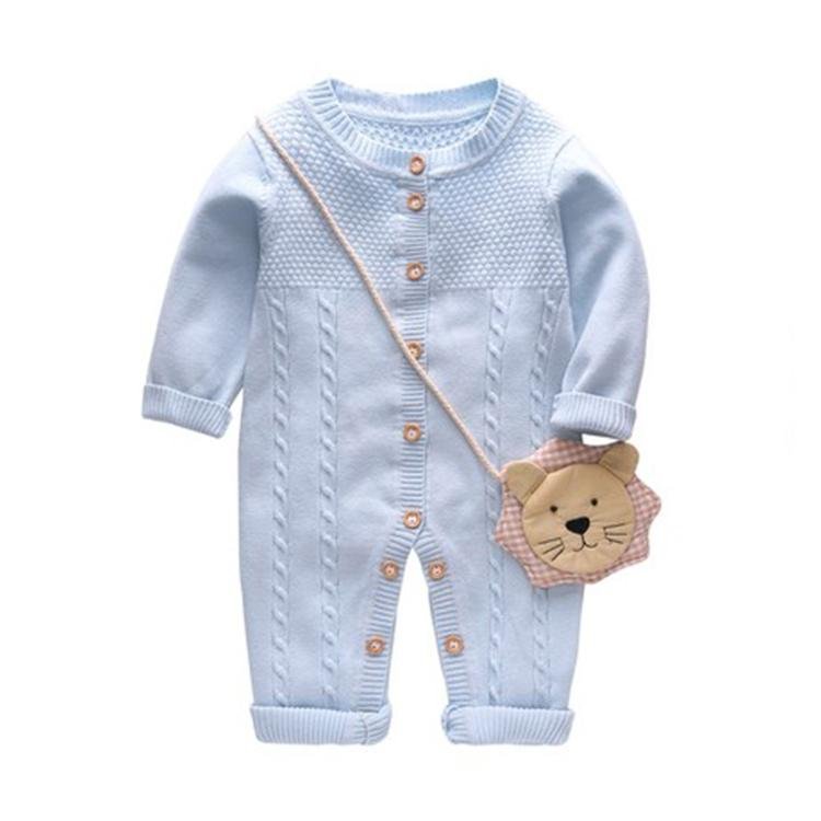 High quality baby girl rompers 100% cotton baby clothing set with cardigan  5