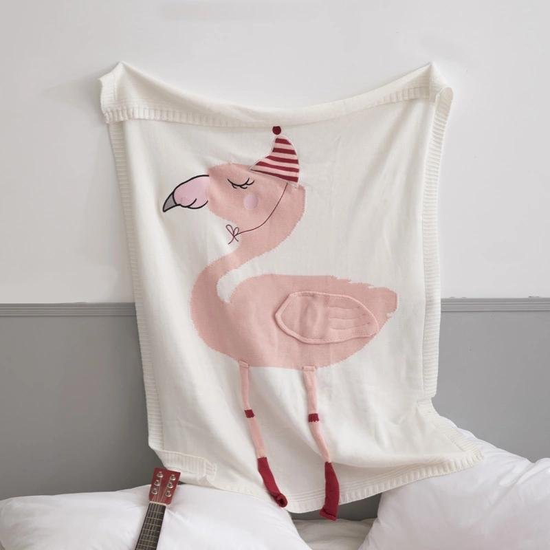 Children Flamingo angel Blanket Children Air Conditioning Acrylic Blanket Baby W