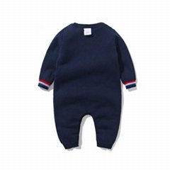 Wholesale 100% cotton baby clothes soft stylish baby winter romper set baby romp