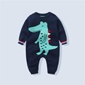 Wholesale 100% cotton baby clothes soft stylish baby winter romper set baby romp 5