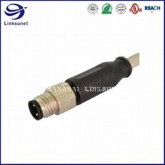 M8 Screw Type Unshielded Waterproof connector and Wire for automotive wire harne
