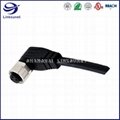 4 Pin Overmolded With Cable M8 90° Screw Type Unshielded for automotive wire har 5