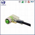 M8 Molded with Cable 90° Screw Type With LED 3 Pin for automotive wire harness 3