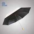 High grade titanium silver cloth three fold advertising umbrella