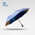 Double layer automatic color picture advertising umbrella