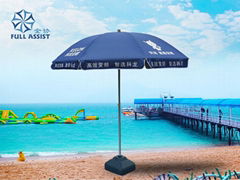 Advertising sun umbrella of various sizes