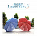 Advertising sun umbrella of various sizes