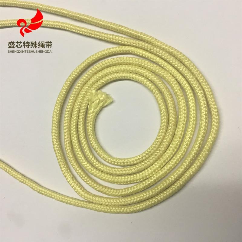 1414芳綸3mm編織繩防火阻燃繩對位芳香族聚酰胺纖維編織芳綸繩 4