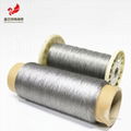 316L不鏽鋼金屬纖維紗線耐高溫銀纖維導電縫紉線發熱線防靜電刷捻 3