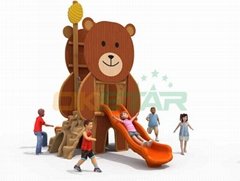 Outdoor wooden playground cheap equipment for kindergarten facilities