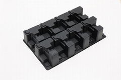 protective ABS plastic blister trays vaccum black blister packaging trays  