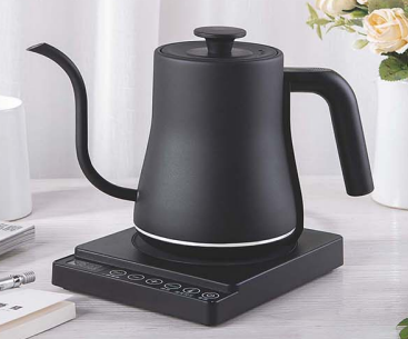 Digital kettle with goose neck spout