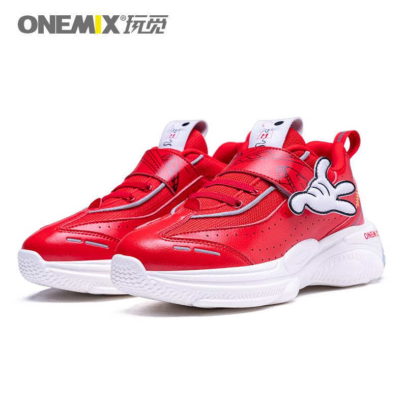 Red color men sport shoes running shoe 5