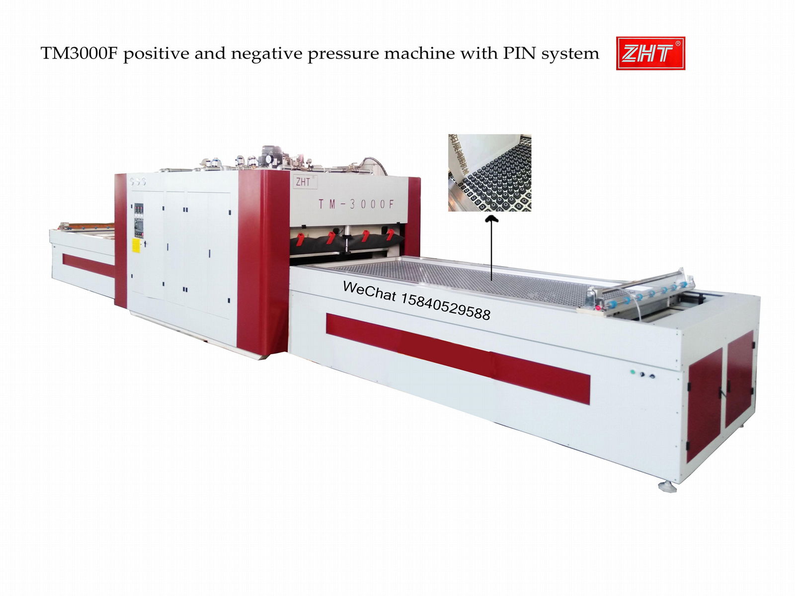 TM3000F-P لة الصحافة غشاء فراغ نظام دبوس ZHT الشركات المصنعة الصين