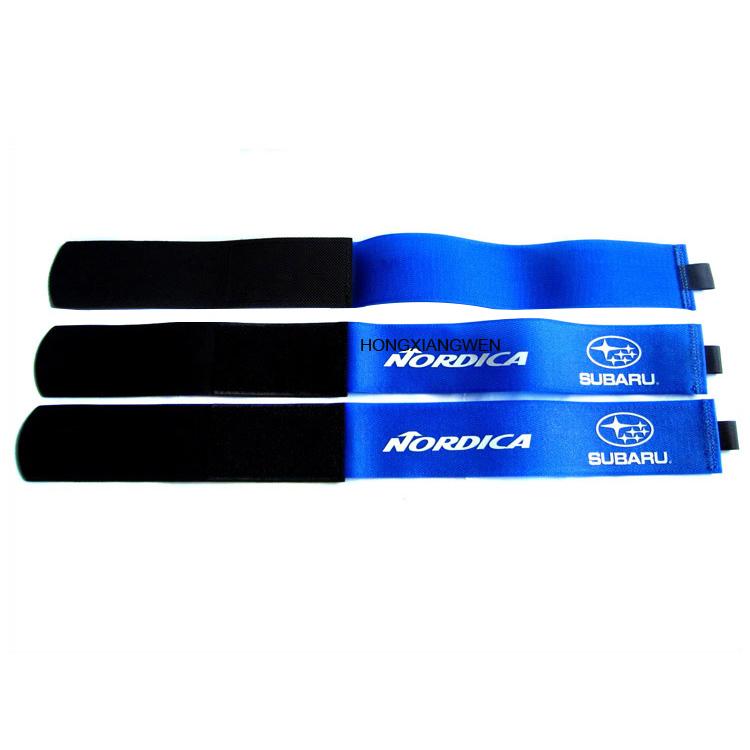 Custom Deluxe Rubber Alpine Skiing Hook Loop Ski Straps 3