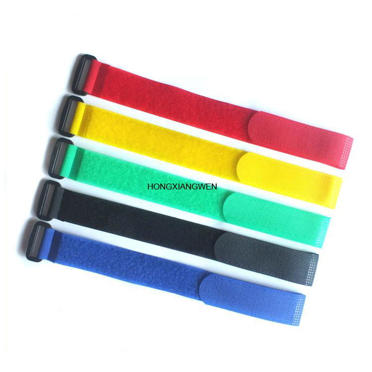 Wholesale colorful nylon adjustable hook and loop strap with buckle 3