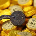 Super authentic aged gold coin black brick tea