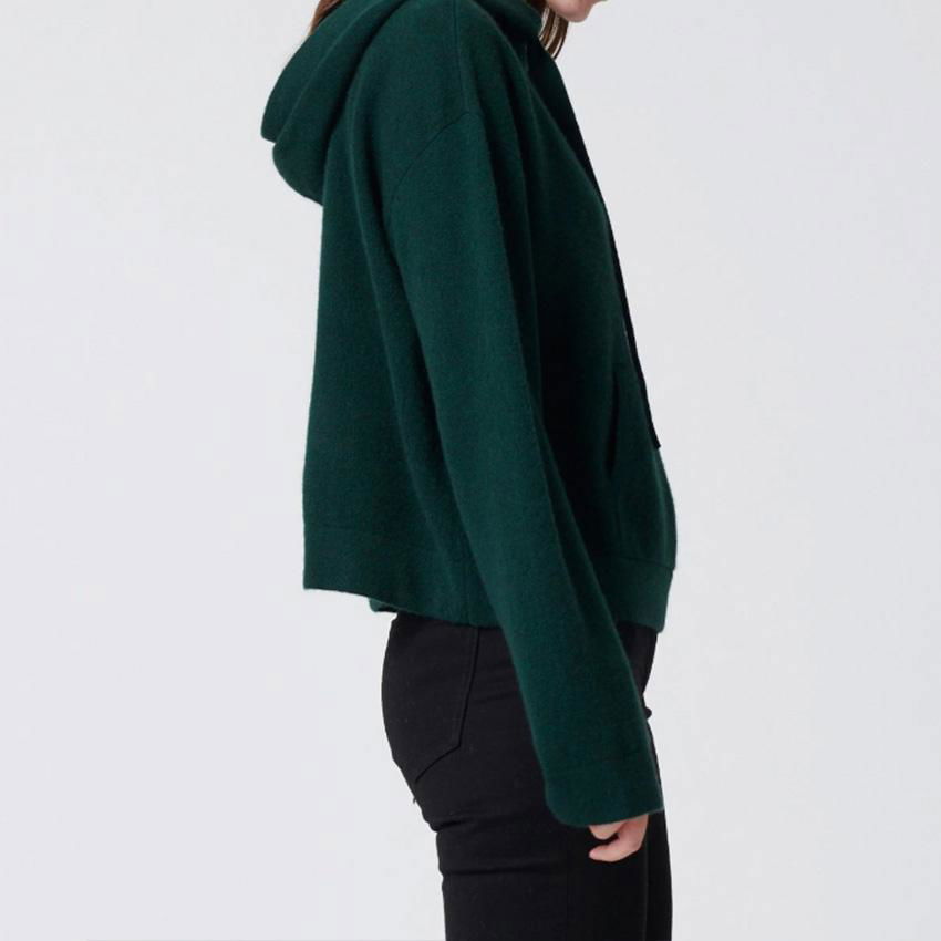 Cashmere Hoodie Forest Green  2