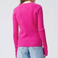 Cashmere Ribbed Sweater Fuchsia  2