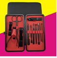  Black 12 or15 or 18  PCS a set Stainless Steel Manicure  Set Nail Clipper 