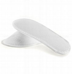 White Fleece Close Toe Hotel Slippers