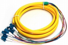 SM 12F Armored Fiber Optic Pigtail Leg 0.5m LC connector