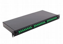 Rack Mounted Odf Fiber Optic Terminal Box 1x64 2U Rack Type PLC Splitter