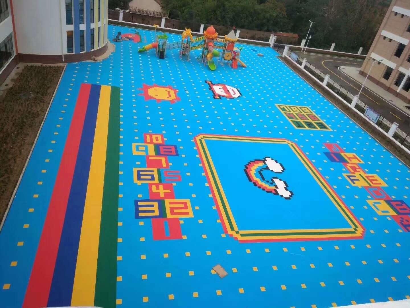 吉林懸浮地板室外幼儿園操場拼裝地板 4