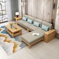 实木沙发组合现代新中式客厅木质家具橡胶木经济型组装中式木沙发 3