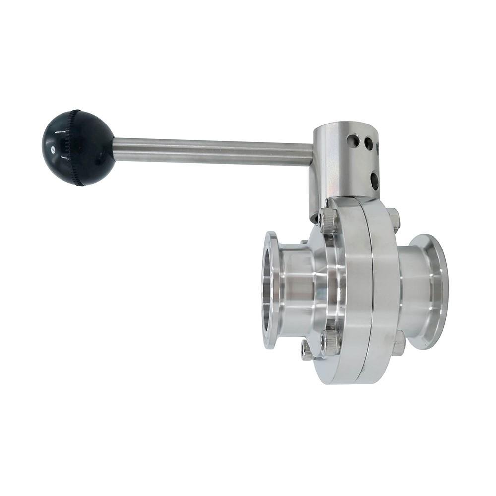Food Grade Stainless Steel Sanitary Manual Weld Butterfly Valves 3