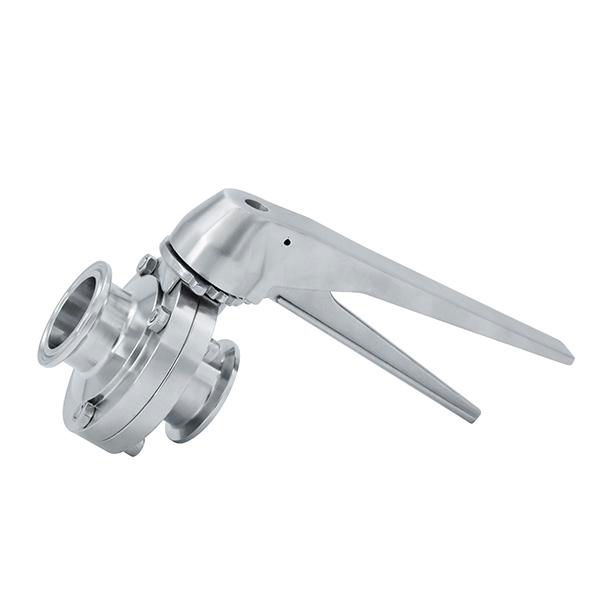 Food Grade Stainless Steel Sanitary Manual Weld Butterfly Valves 4