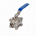 Sanitary Stainless Steel Three Pieces Welded Ball Valve 2