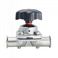 Sanitary Clamp Manual Diaphragm Valves with PTFE + EPDM 1