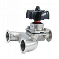 Sanitary Clamp Manual Diaphragm Valves with PTFE + EPDM